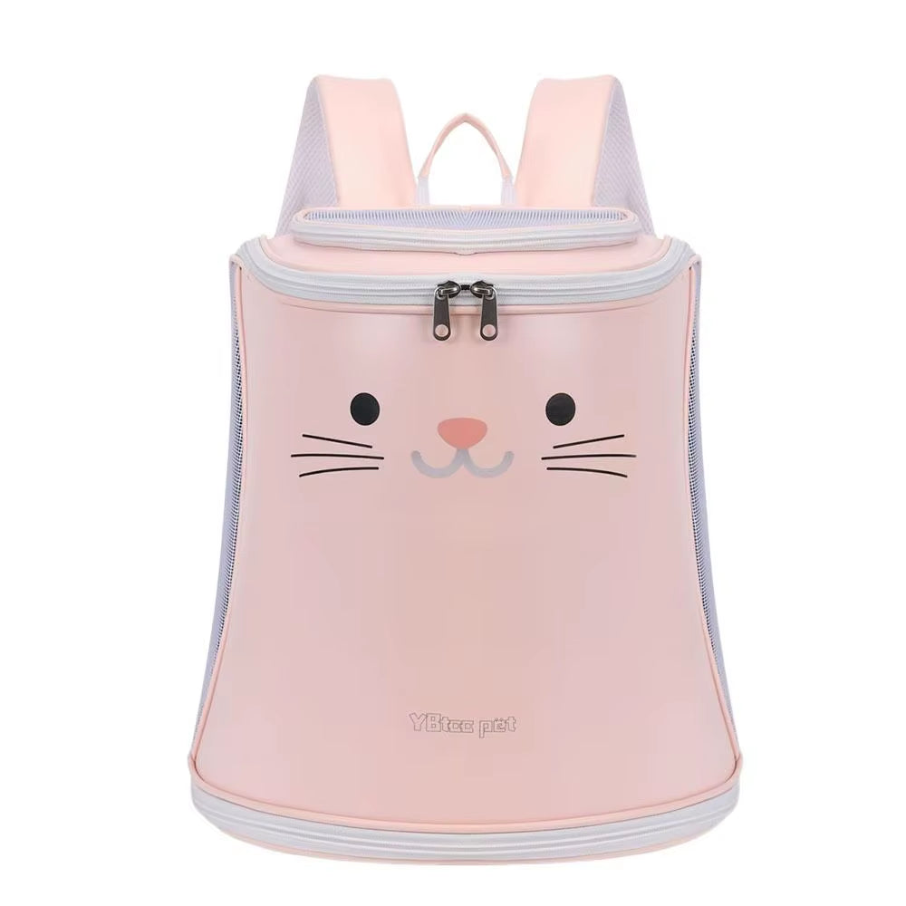 Creative Pet Backpack Carrier Breathable Adjustable Strap Travel Puppy Bags Hands-Free Waterproof Pet Carrier Backpack