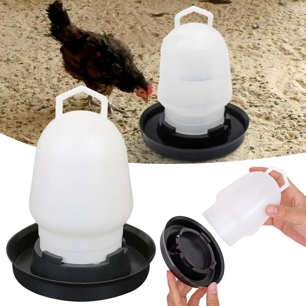 Poultry Automatic Drinker Bucket Chicken Feeder Barrel Quail Chicken Farm Bucket Water Supply Water Drinking Coop V3L3