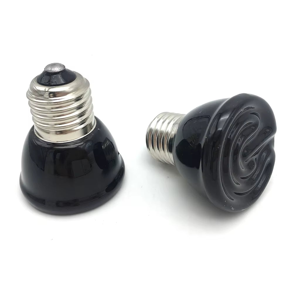 25/50/75/100W E27 Pet Heating Lamp 110V 220V Infrared Ceramic Emitter Heat Light Bulb Pet Brooder Chickens Reptile Lamp 1PC