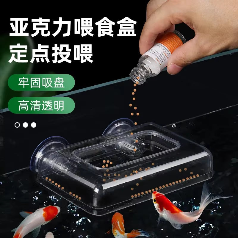 Fish Feeders Aquarium Feed Ring Fish Tank Station Floating Food Tray Feeder Aquarium Accessory with Strong Suction Cups 어항 용품