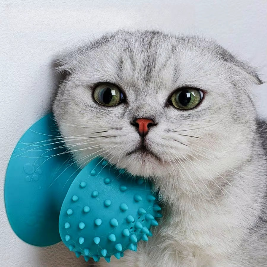 1PC Pet Cat Suction Cup Hair Scrubber, Cat Scratching and Scratching Tool