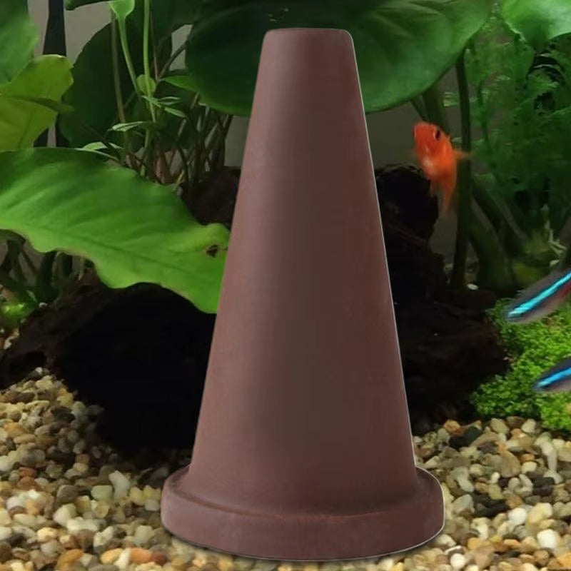 Fish Aquarium Decor Pottery Clay Cone Angel Fish Slate Fish Breeding Cones Cave Fish Ornament Hideaway Fish Tank Decoration For
