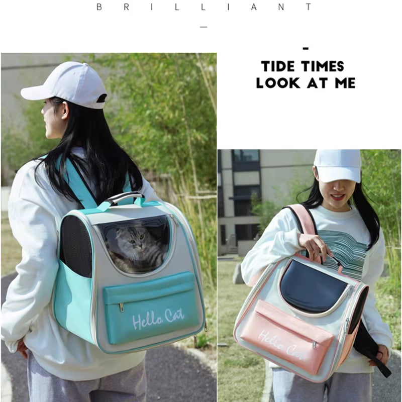 Cat Carrier Bags Windproof Outdoor Travel Backpack for Cat Small Dogs Transport Carrying Bag Cat Backpack Carriers with Cushion