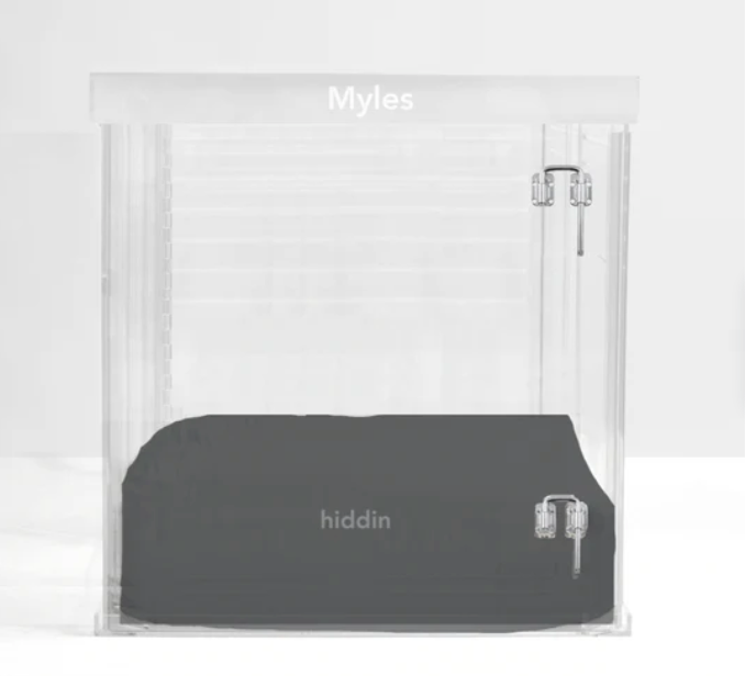 Monogram Clear Dog Crate | Silver Latch | Large