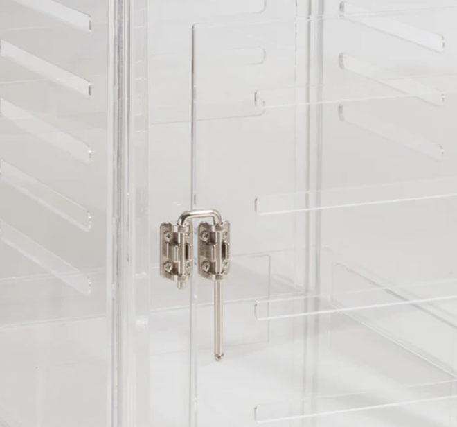 Monogram Clear Dog Crate | Silver Latch | Large