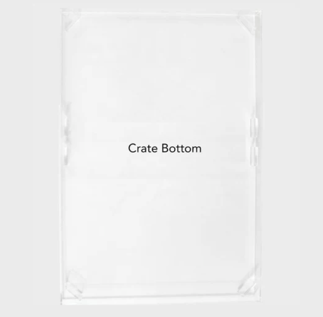 Monogram Clear Dog Crate | Silver Latch | Large