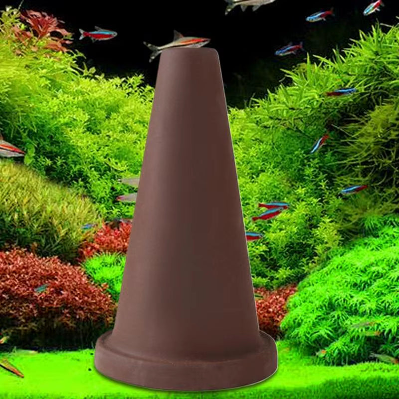 Fish Aquarium Decor Pottery Clay Cone Angel Fish Slate Fish Breeding Cones Cave Fish Ornament Hideaway Fish Tank Decoration For