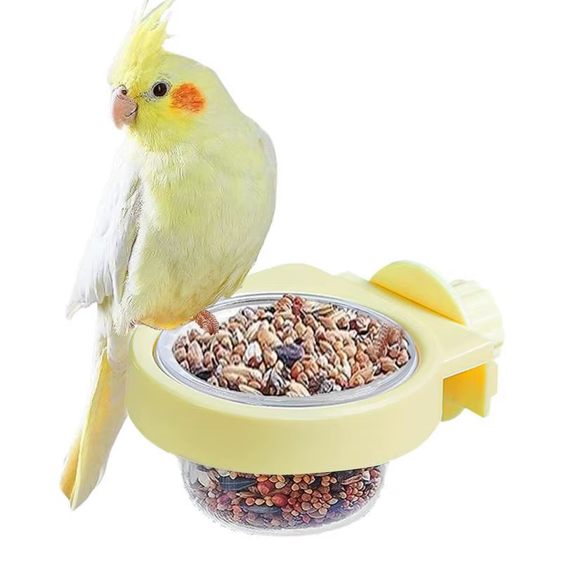 Bird Bowls for Cage Detachable Bird Feeding Dishes Chinchilla Cage Accessories Watering Supplies Water Bowls with Clamp For