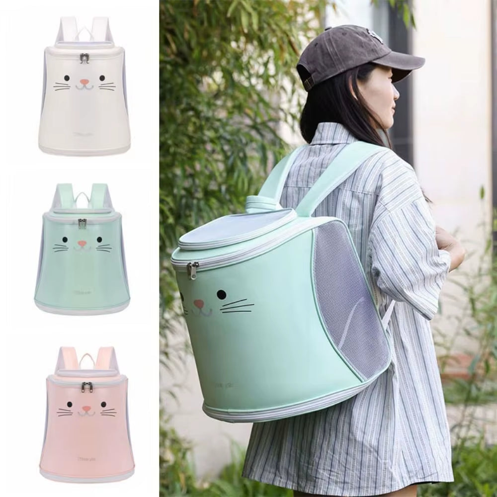 Creative Pet Backpack Carrier Breathable Adjustable Strap Travel Puppy Bags Hands-Free Waterproof Pet Carrier Backpack