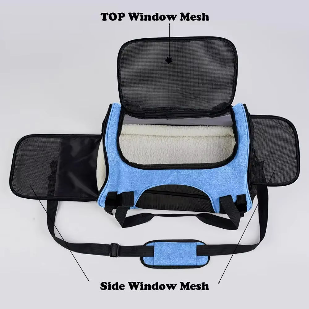 Cat Dog Carrier Pet Backpack Messenger Bag Transport Pet Dog Backpack Outgoing Travel Cat Packets Breathable Small Pet Handbag