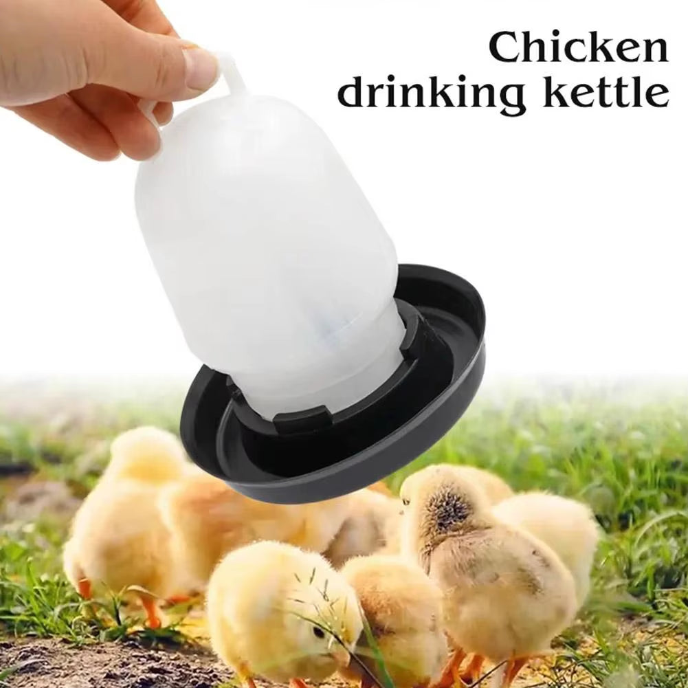 Poultry Automatic Drinker Bucket Chicken Feeder Barrel Quail Chicken Farm Bucket Water Supply Water Drinking Coop V3L3