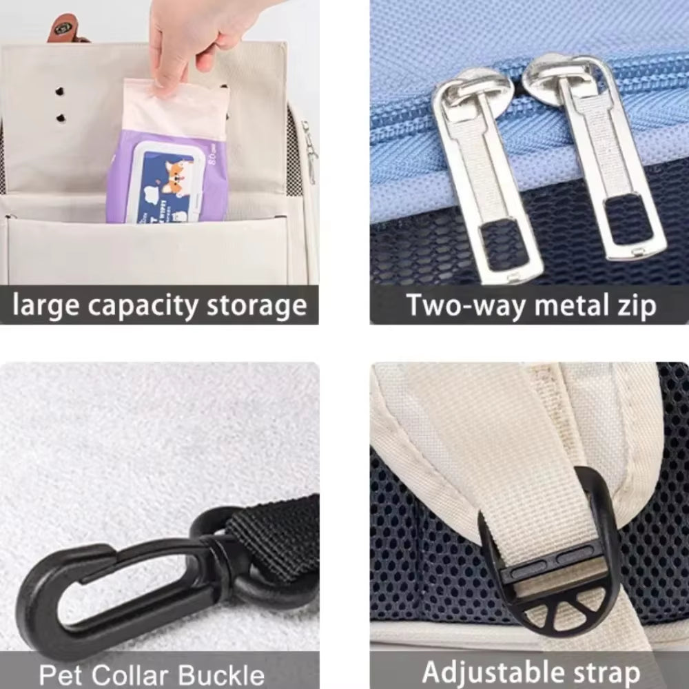 Cat Outdoor Bags Front Bag Large Capacity Cats Backpacks Cats Boxes Simplicity Pet Backpack Adjustable Strap Portable Pets Bag