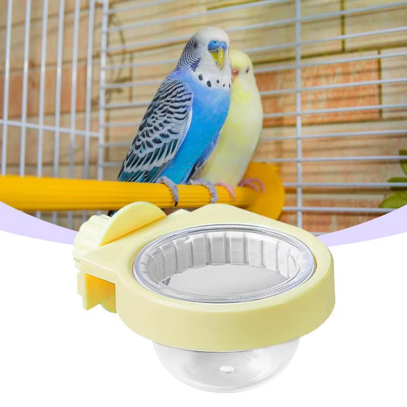 Bird Bowls for Cage Detachable Bird Feeding Dishes Chinchilla Cage Accessories Watering Supplies Water Bowls with Clamp For