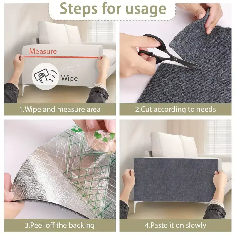 Cat Scratching Mat 30Cmx60Cm Cat Carpet with Self-Adhesive Trimmable Cat Scratching Post Carpet, Cat Scratch Furniture Protector