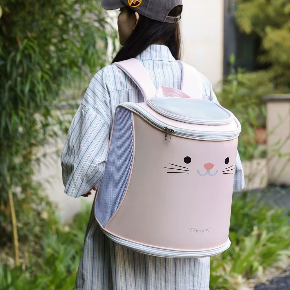 Creative Pet Backpack Carrier Waterproof Breathable Pet Carrier Backpack Hands-Free Durable Travel Puppy Bags Outdoor