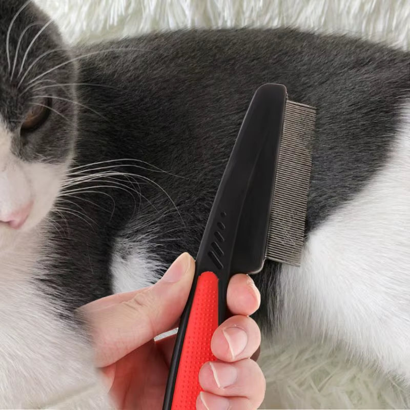 Dog Hair Comb Flea Comb for Long and Short Hair Dogs & Cats Pet for Cat Grooming Supplies for Removing Fleas Ticks Tangl