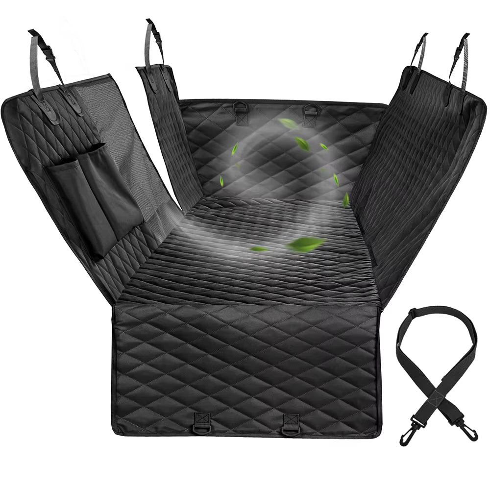 Dog Carriers Waterproof Rear Back Pet Dog Car Seat Cover Mats Hammock Protector with Safety Belt for Car and Large Suvs, Trucks