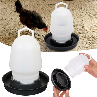 Poultry Automatic Drinker Bucket Chicken Feeder Barrel Quail Chicken Farm Bucket Water Supply Water Drinking Coop V3L3