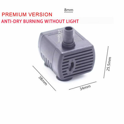Pet Water Fountain Anti-Dry Burning Motor Water Pump for Cat Flowers Drinking Bowl Water Dispenser Aquarium Fish Fountain