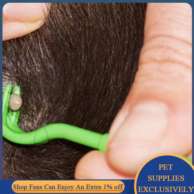 3Pcs/Set Pet Tick Removal Tool Kit Plastic Flea Scratching Hook Remove Tweezers Clip Pet Treatment Cramp Puppy Grooming Supplies