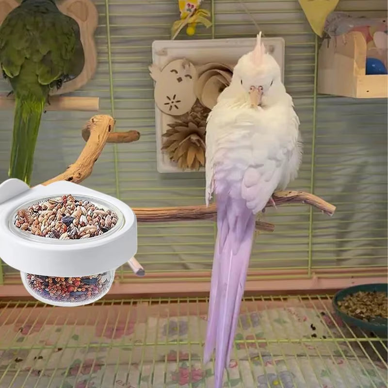 Bird Bowls for Cage Detachable Bird Feeding Dishes Chinchilla Cage Accessories Watering Supplies Water Bowls with Clamp For