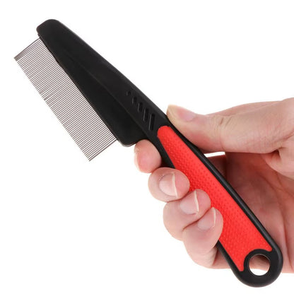 Dog Hair Comb Flea Comb for Long and Short Hair Dogs & Cats Pet for Cat Grooming Supplies for Removing Fleas Ticks Tangl