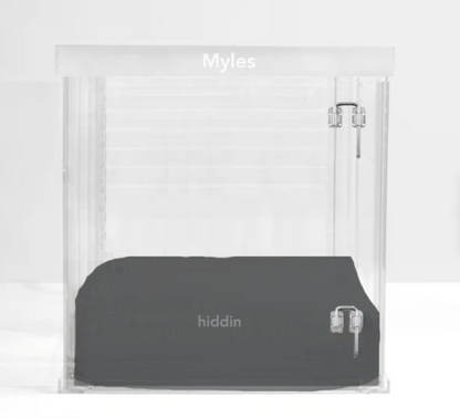 Monogram Clear Dog Crate | Silver Latch | Large