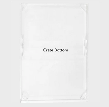 Monogram Clear Dog Crate | Silver Latch | Large