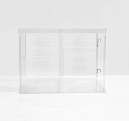 Monogram Clear Dog Crate | Silver Latch | Large
