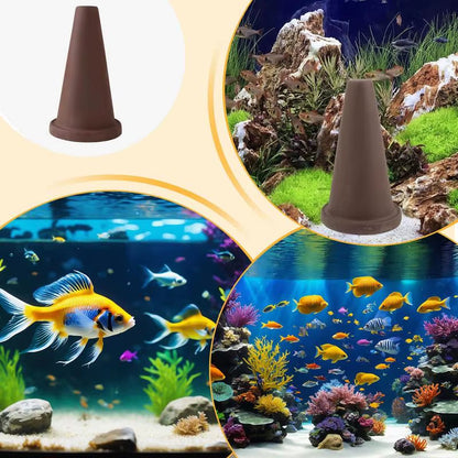 Fish Aquarium Decor Pottery Clay Cone Angel Fish Slate Fish Breeding Cones Cave Fish Ornament Hideaway Fish Tank Decoration For